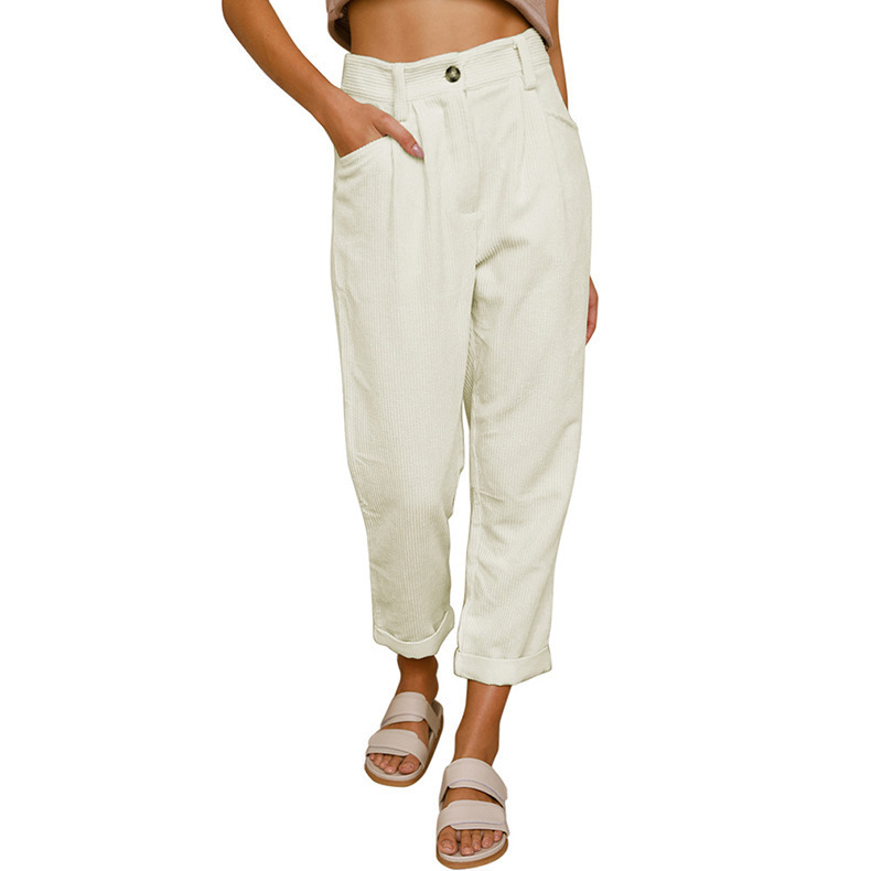 Corduroy High-Waist Pants - Image 4