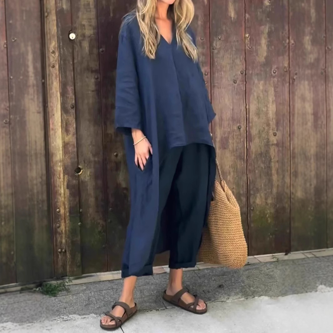 V-Neck Pants Set - Image 4