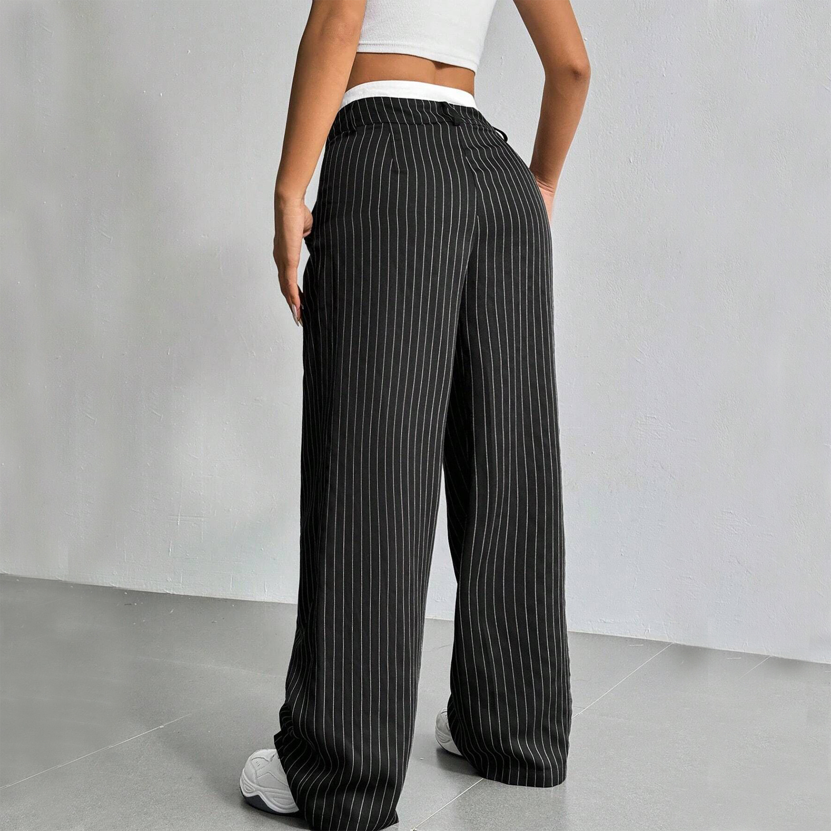 Striped High-Waist Pants - Image 6