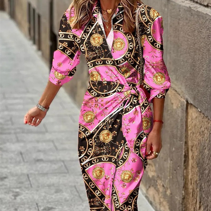 Printed Shirt Dress - Image 10