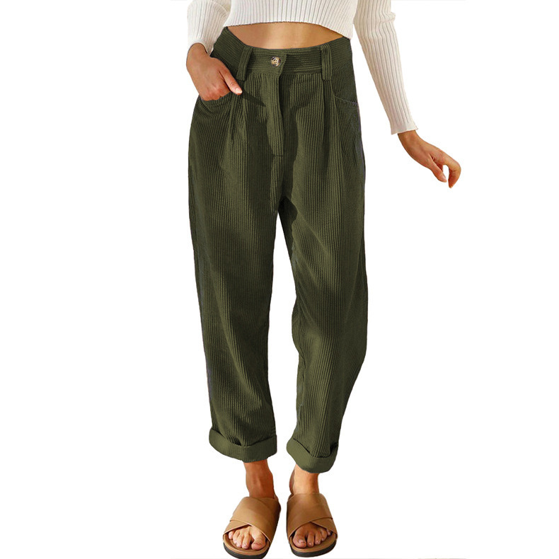 Corduroy High-Waist Pants - Image 6