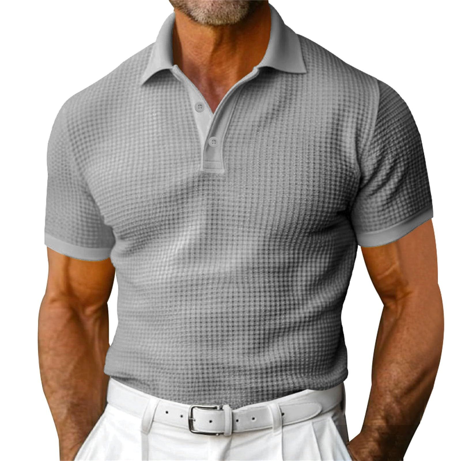 Waffle Polo Shirt - Image 7