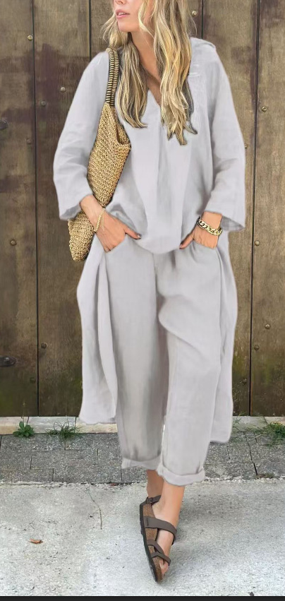 V-Neck Pants Set - Image 10