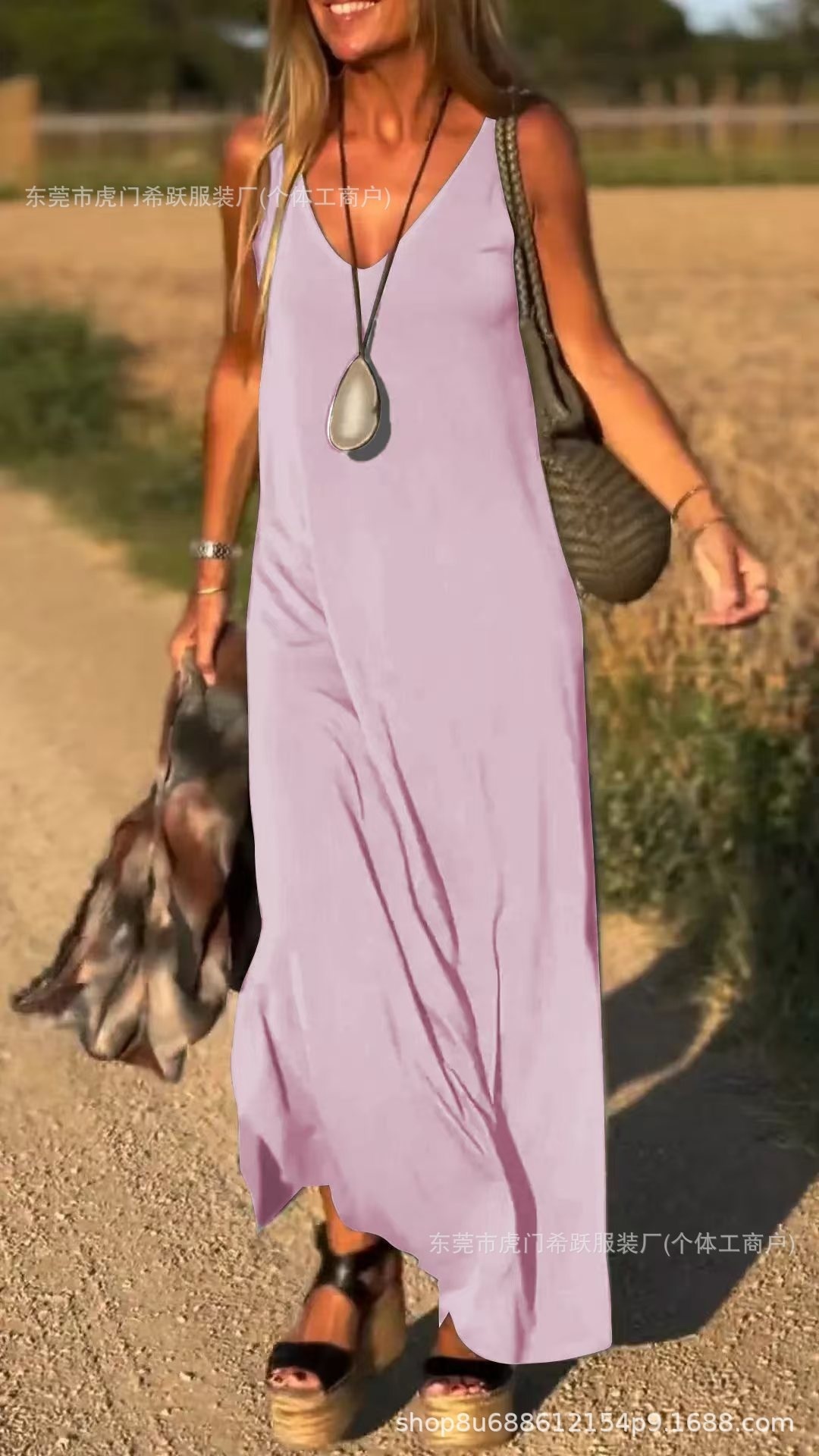 V-Neck Strap Dress - Image 6