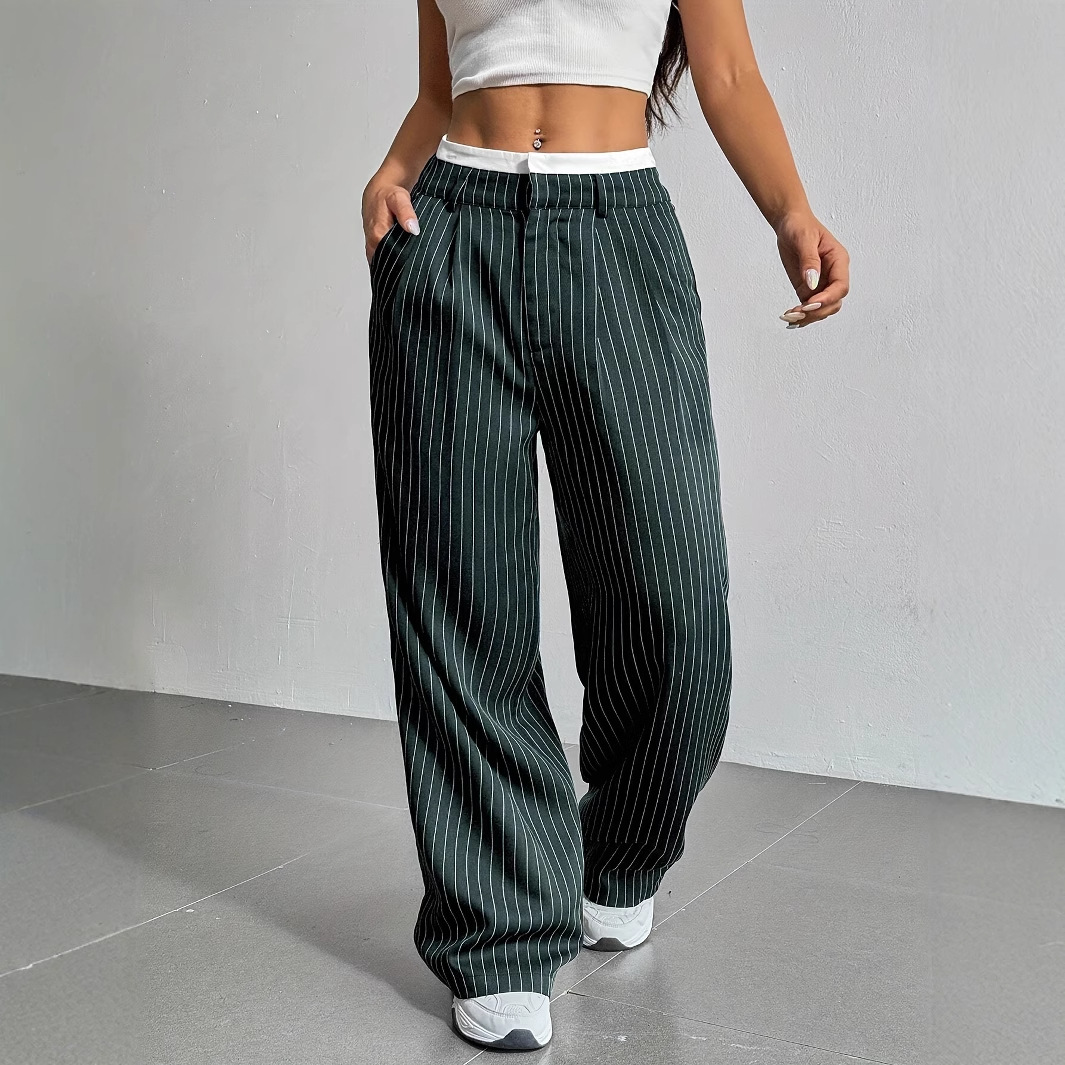 Striped High-Waist Pants - Image 4