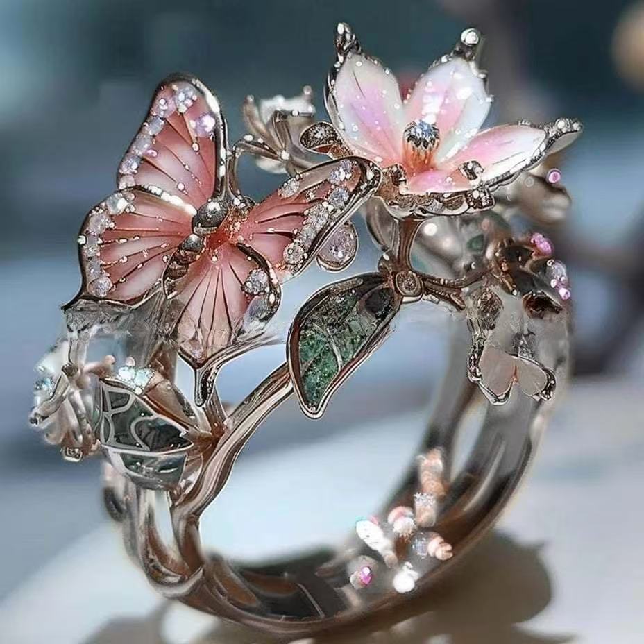 Butterfly Flower Ring - Image 5