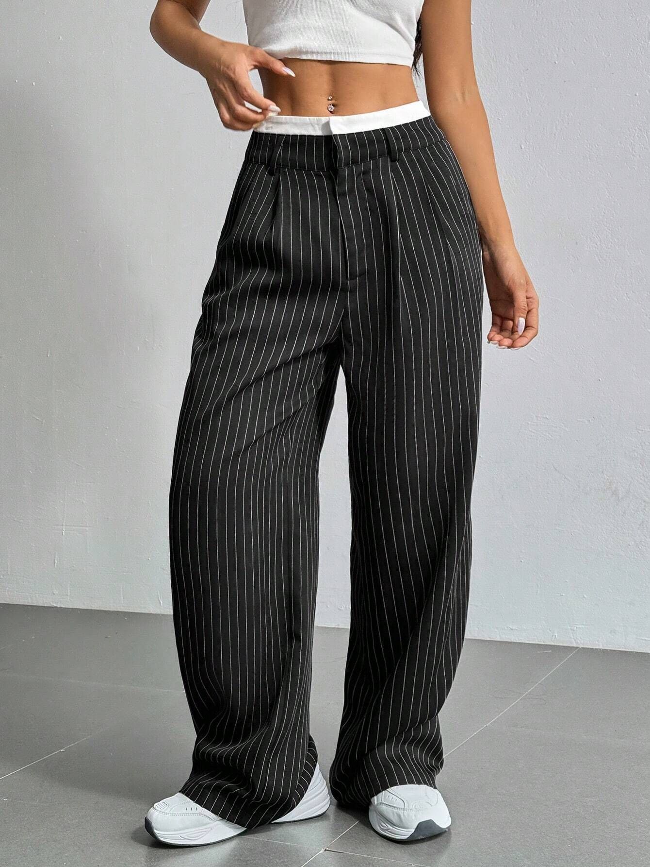 Striped High-Waist Pants - Image 10