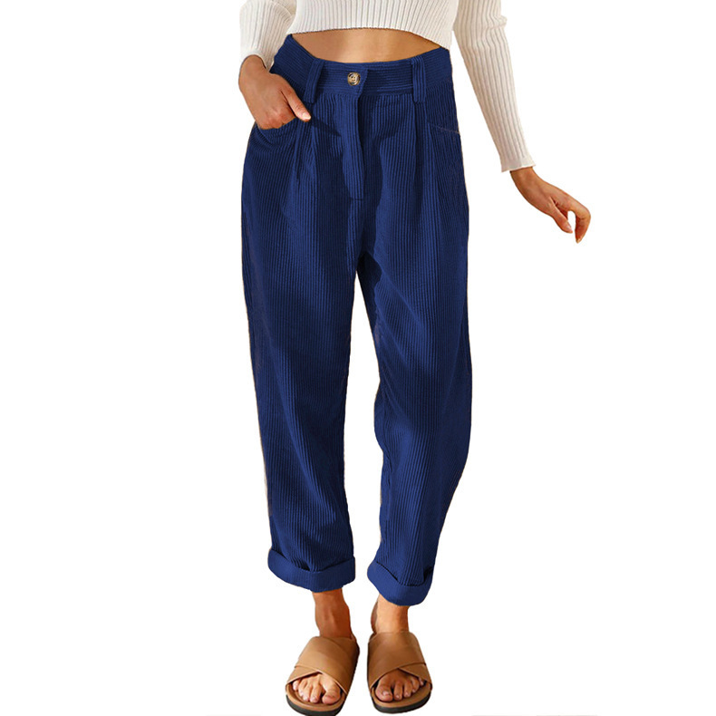 Corduroy High-Waist Pants - Image 7