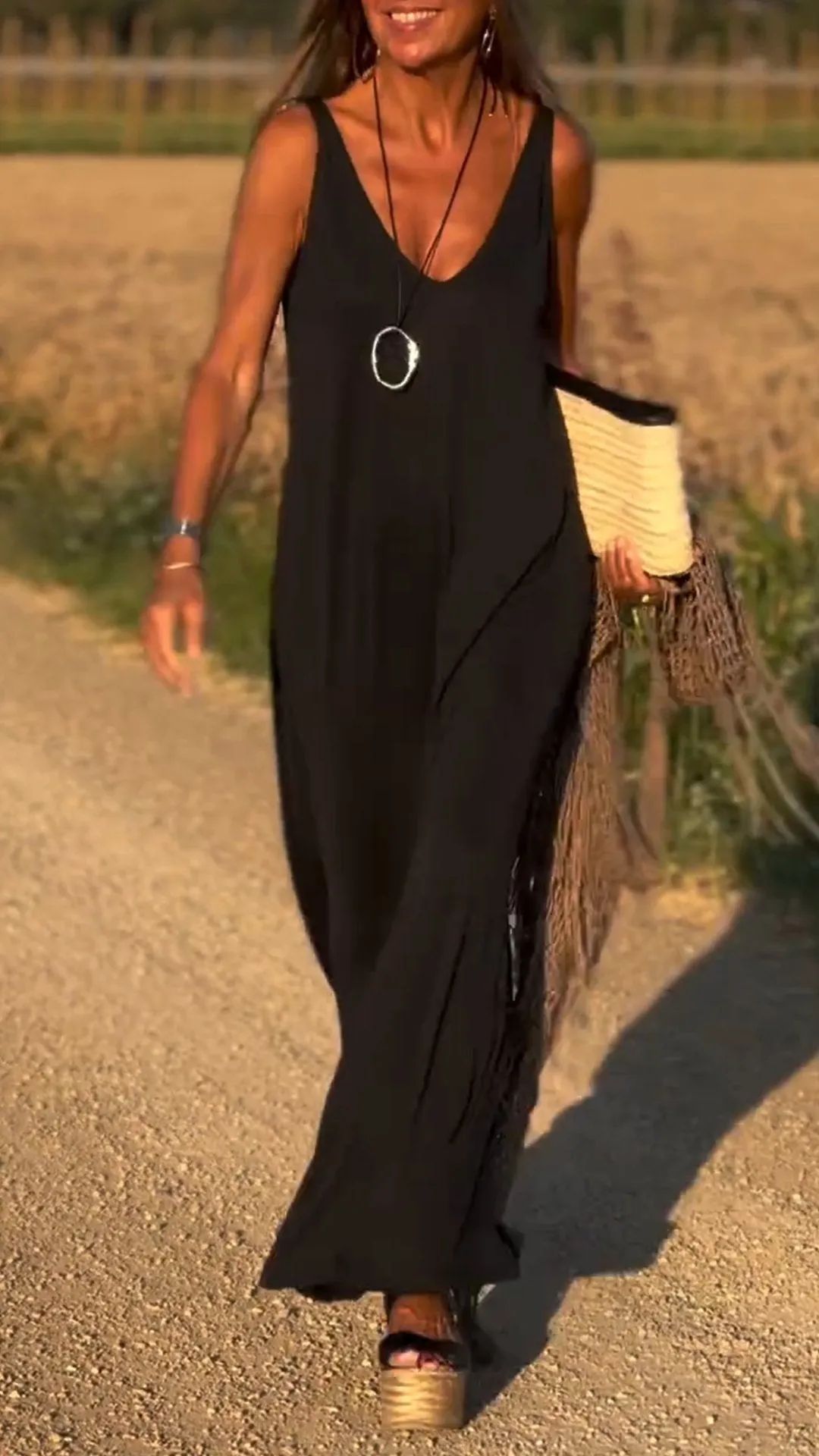 V-Neck Strap Dress - Image 3