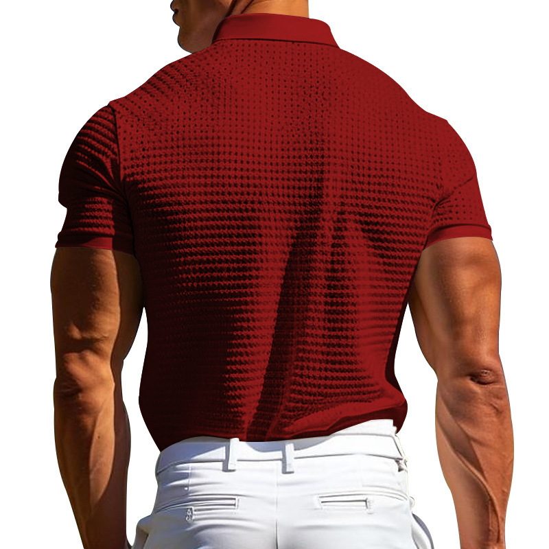 Waffle Polo Shirt - Image 9