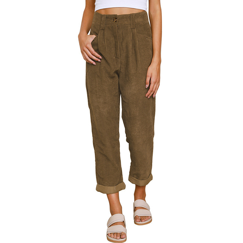 Corduroy High-Waist Pants - Image 5