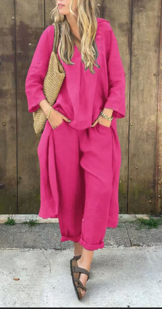 V-Neck Pants Set - Image 3