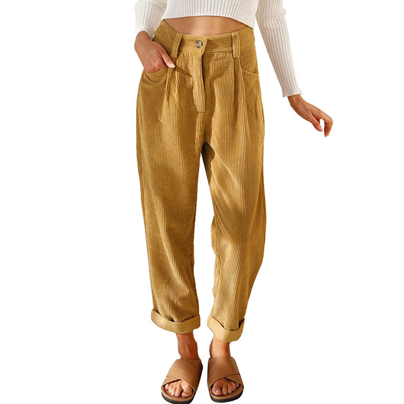 Corduroy High-Waist Pants - Image 10