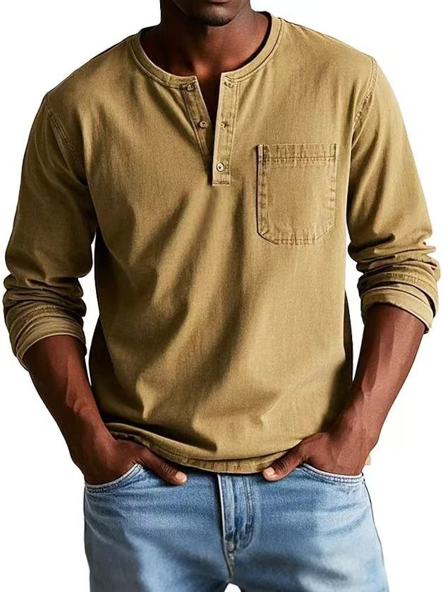V-Neck Button T-Shirt - Image 8