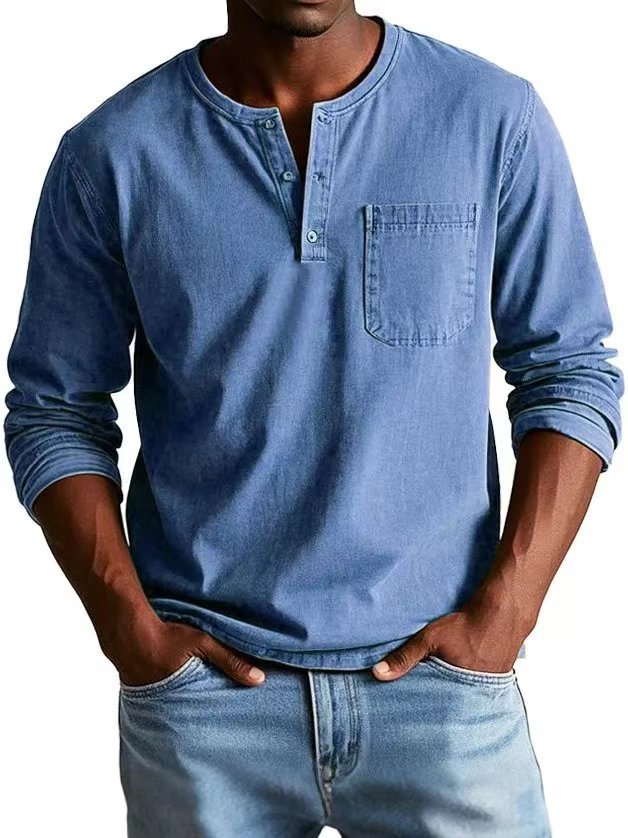 V-Neck Button T-Shirt - Image 10