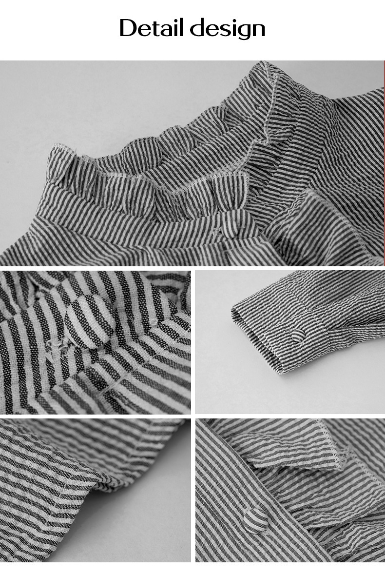 Striped Office Blouse - Image 7