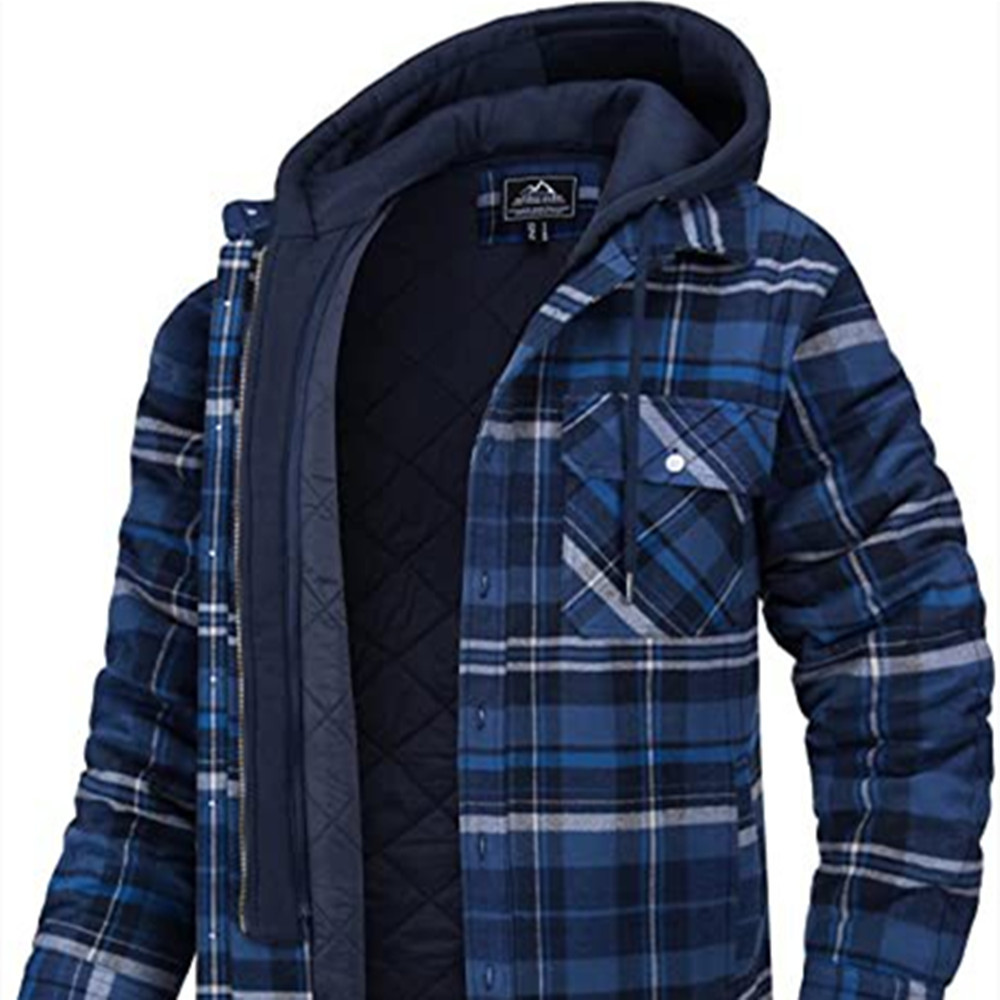 Plaid Hooded Jacket - Image 2