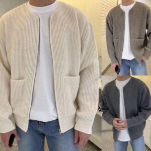 Knitted Zip Cardigan