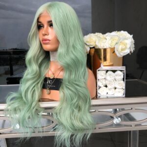 Green Curly Wig