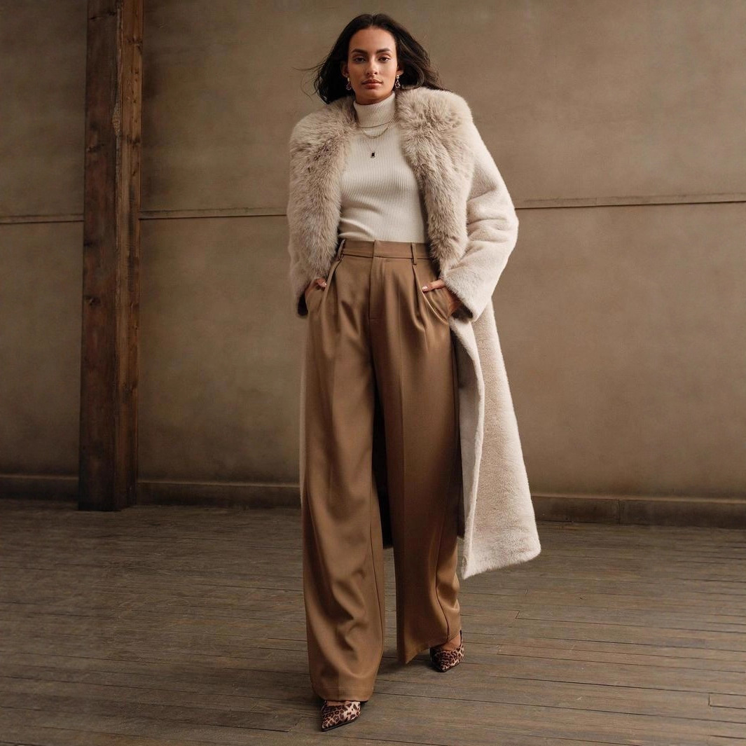 Faux Fur Coat - Image 4