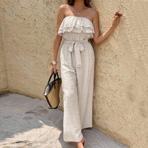 Ruffled Tube Jumpsuit