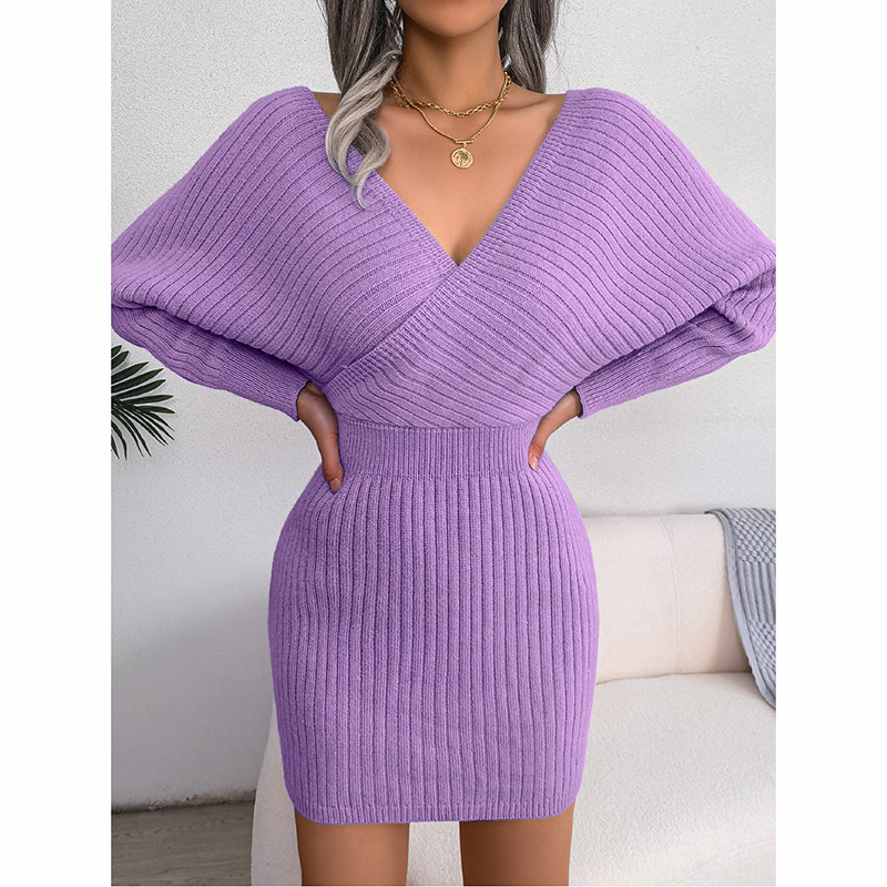 Batwing Sweater Dress - Image 3