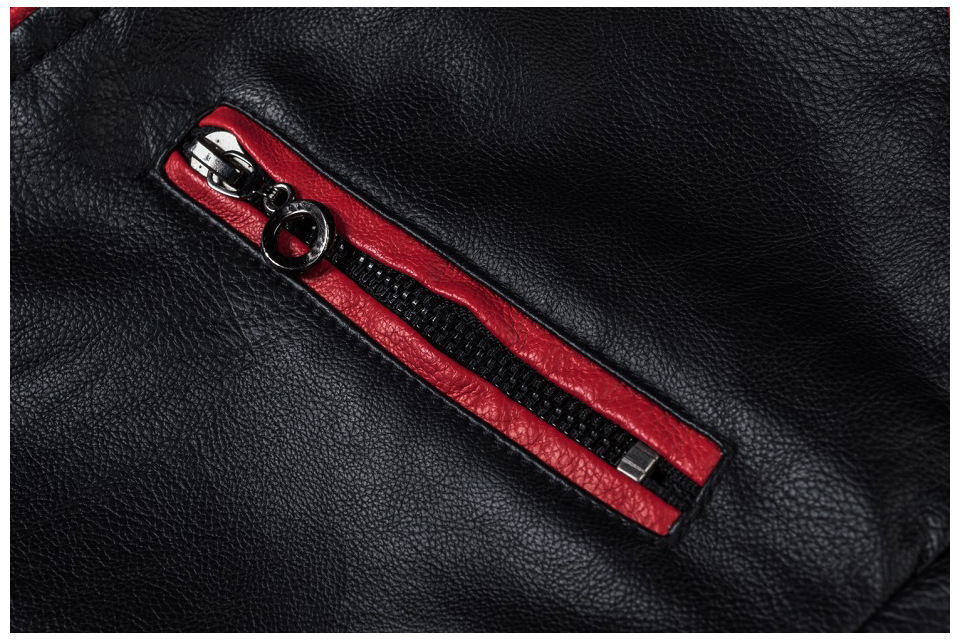 Stitched Leather Jacket - Image 9