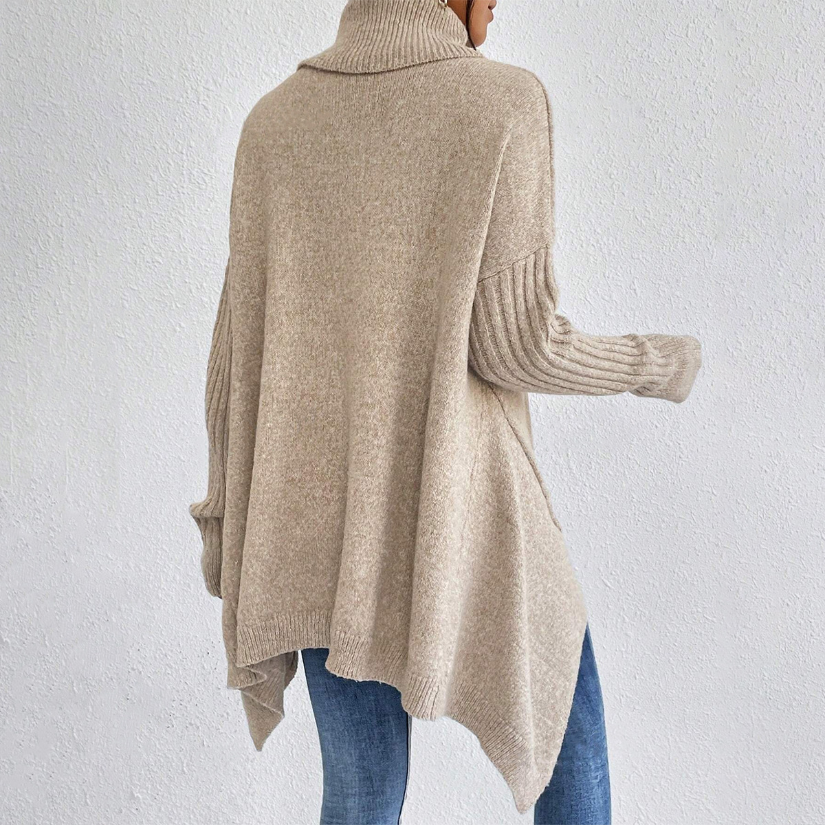 Irregular Turtleneck Sweater - Image 10