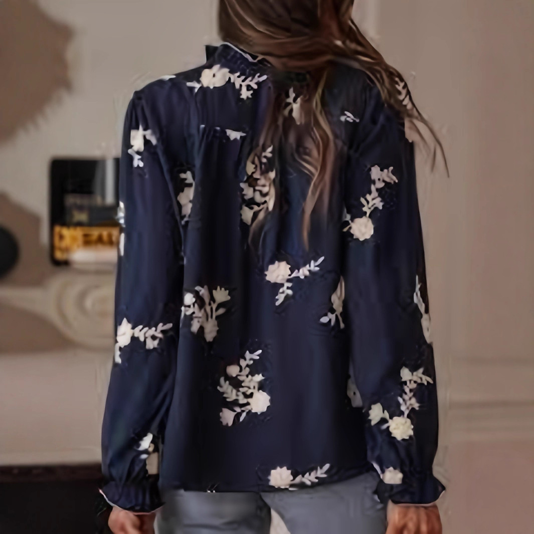 Embroidered Chiffon Blouse - Image 5