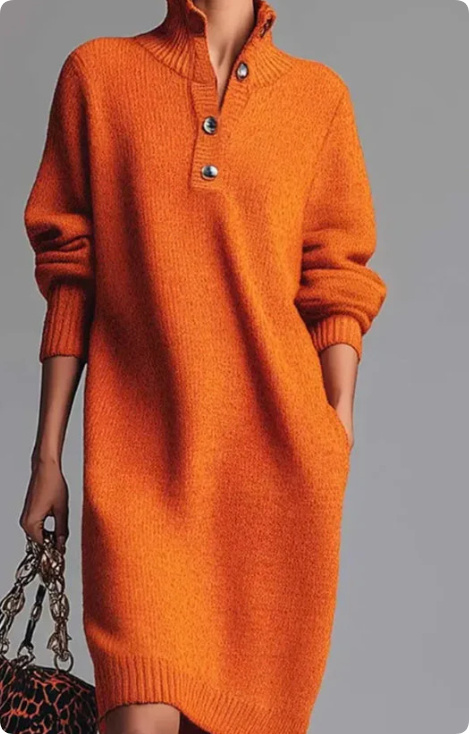 Button Sweater Dress - Image 8
