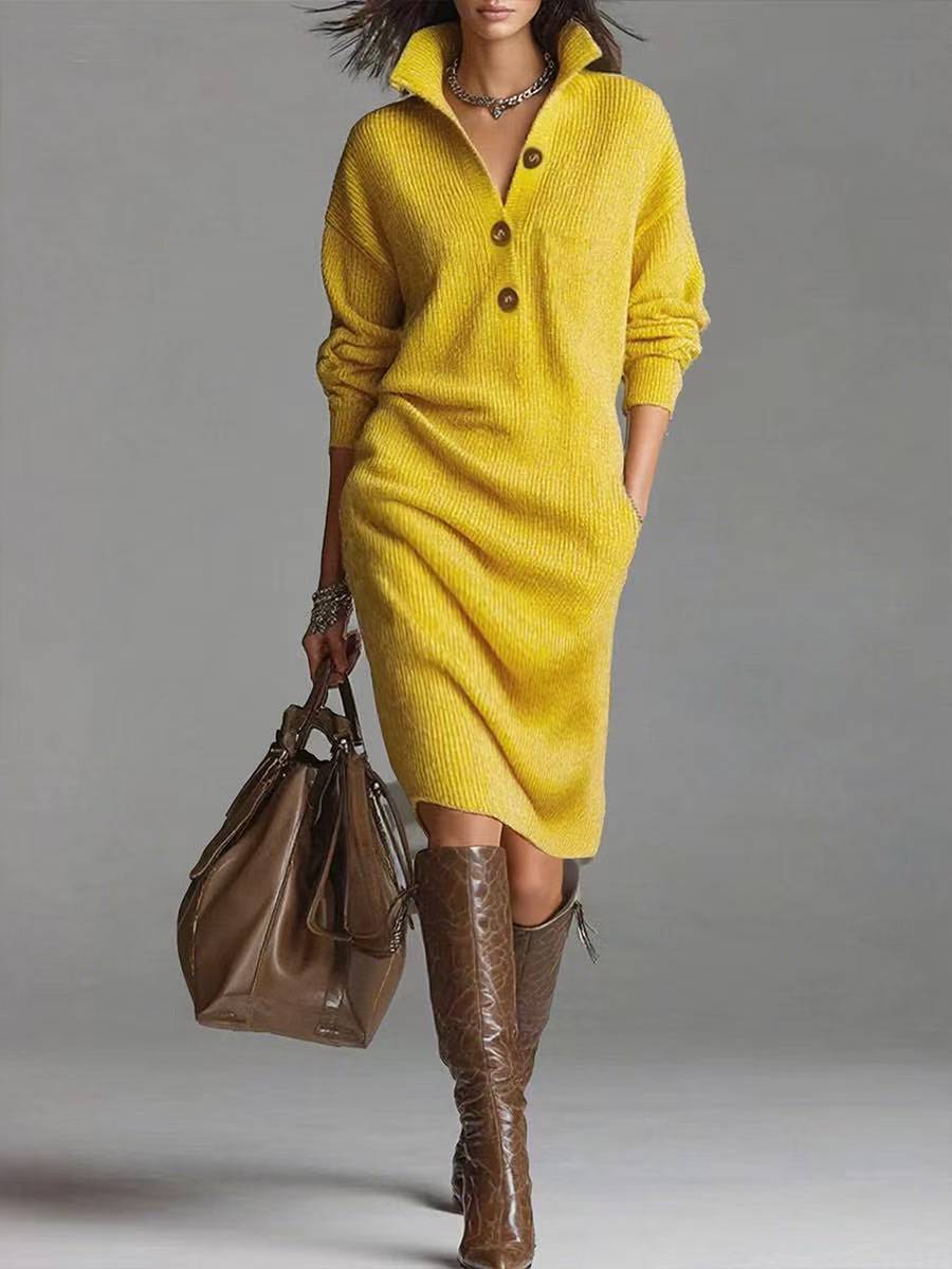 Button Sweater Dress - Image 2