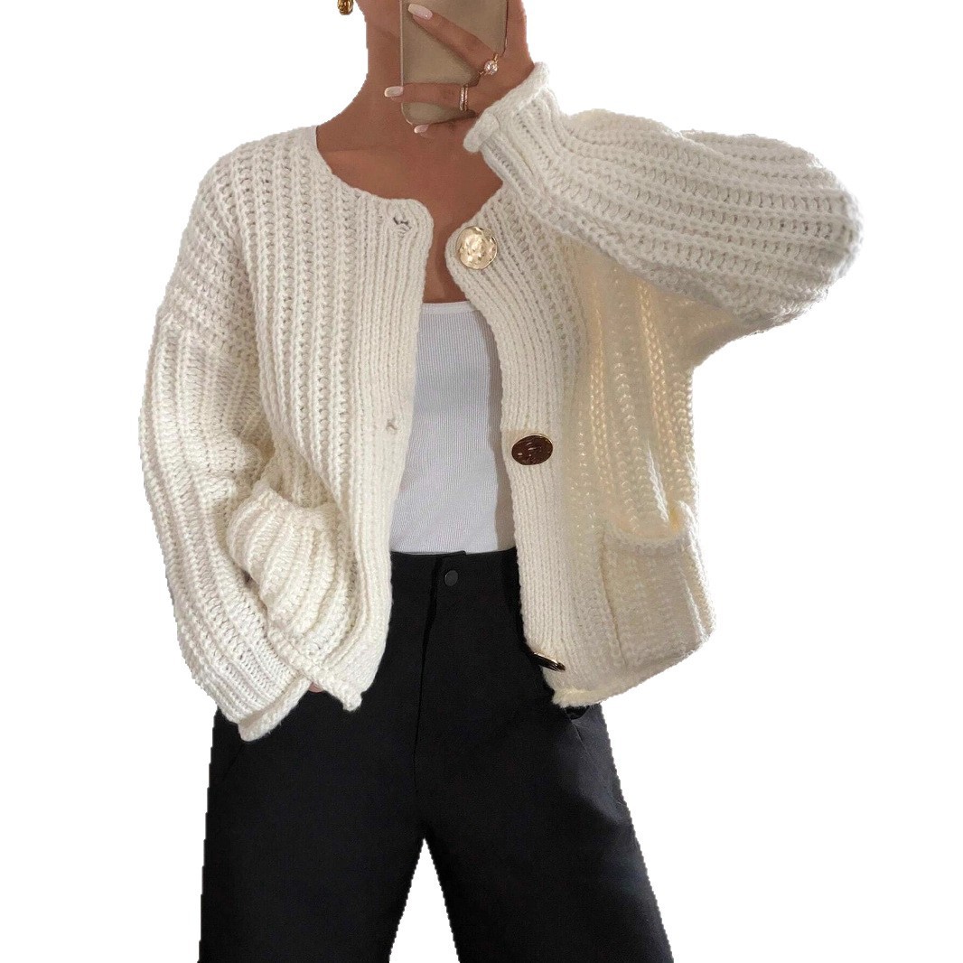 Buttoned Pocket Sweater - Image 4