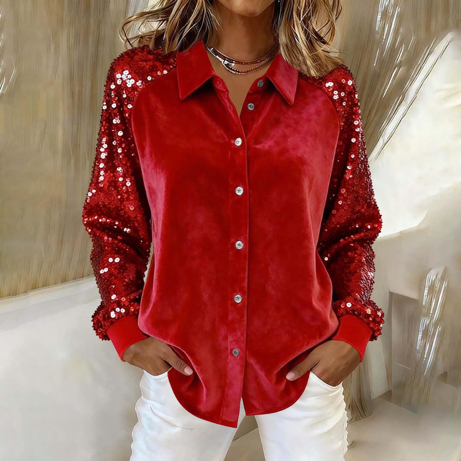 Sequin Button Blouse - Image 10
