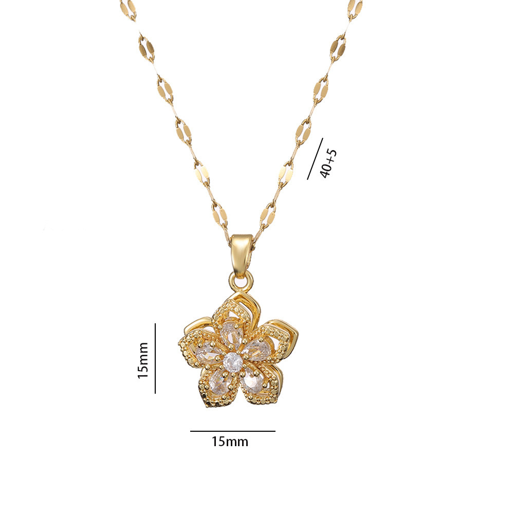 Rotatable Flower Necklace - Image 2