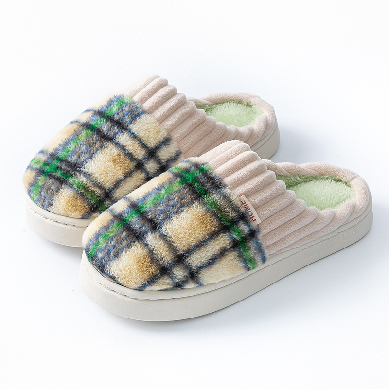 Plaid Plush Slippers - Image 2