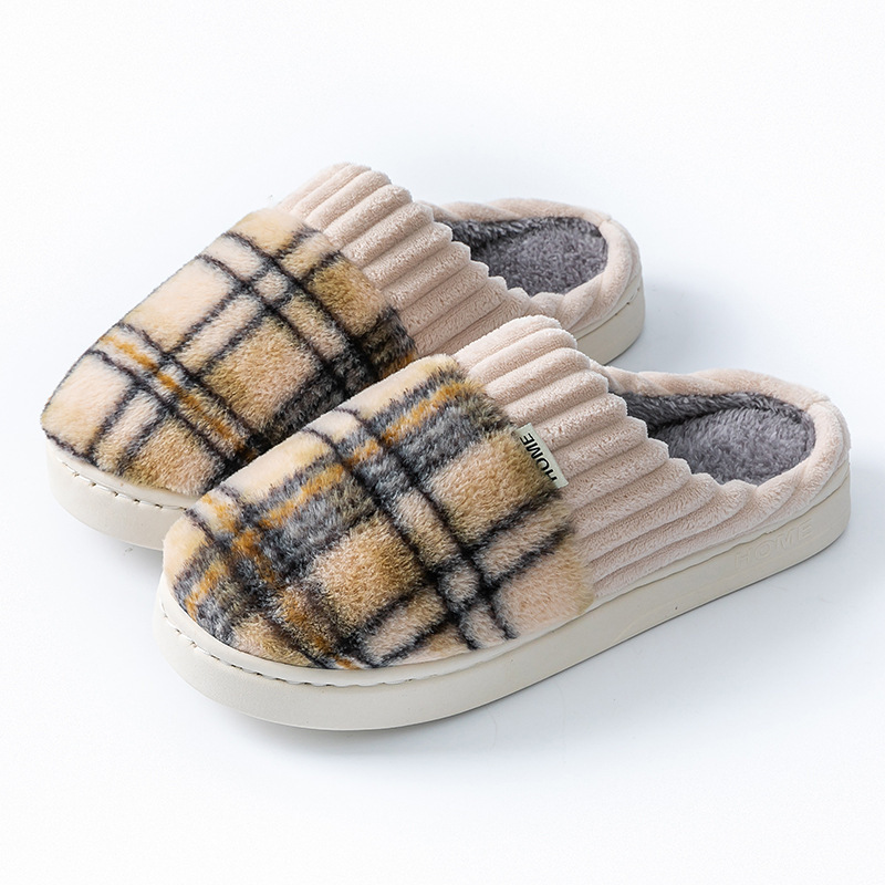 Plaid Plush Slippers - Image 8