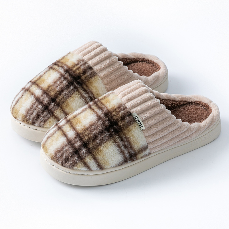 Plaid Plush Slippers - Image 6