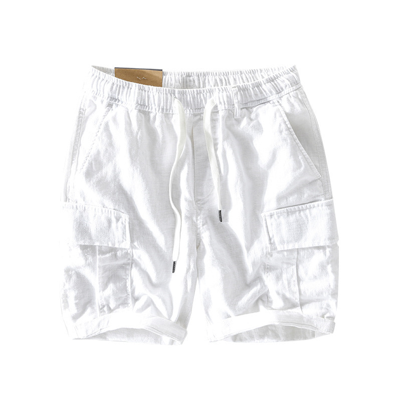 Linen Drawstring Shorts - Image 2